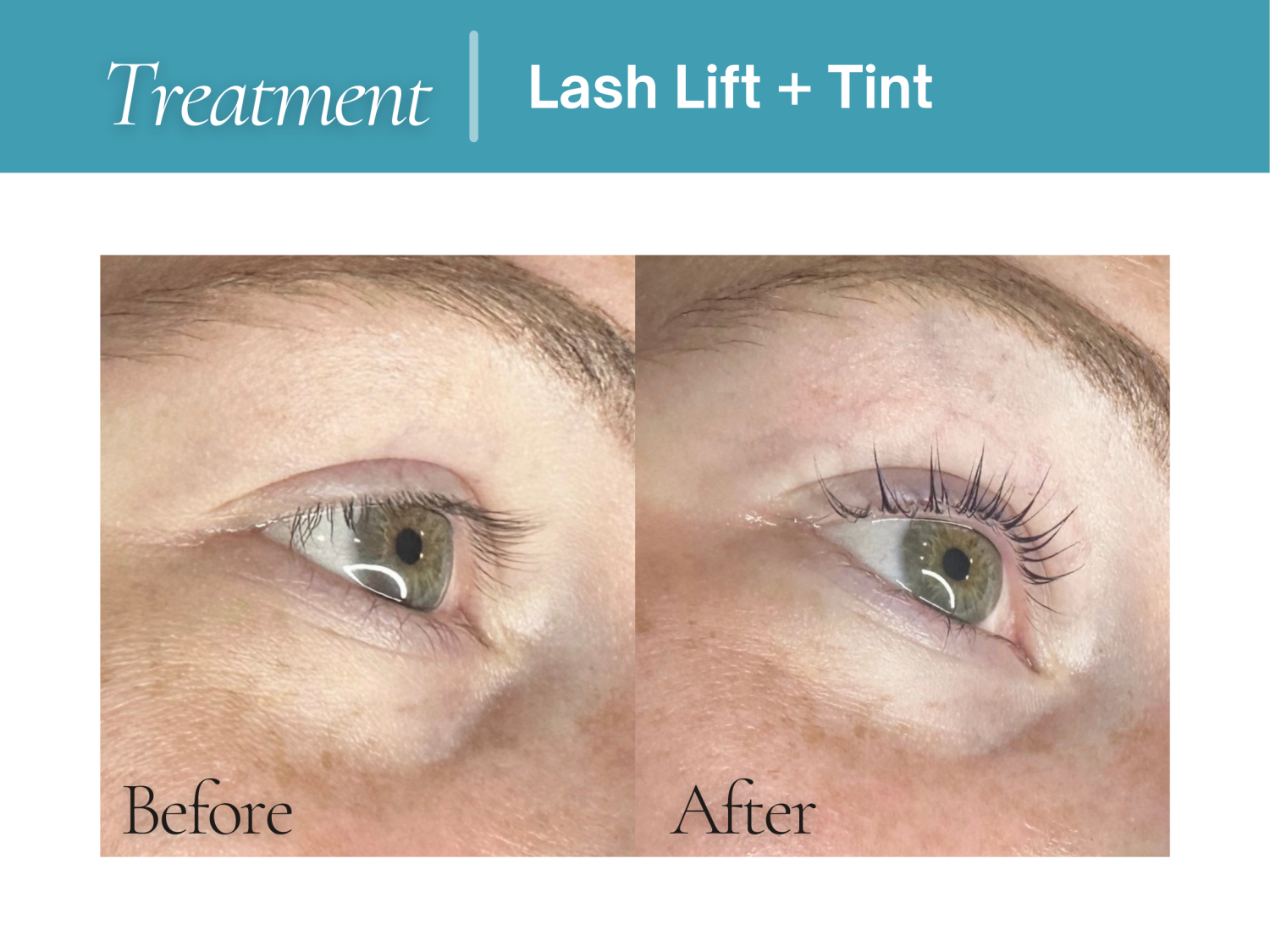 Lash lift and tint