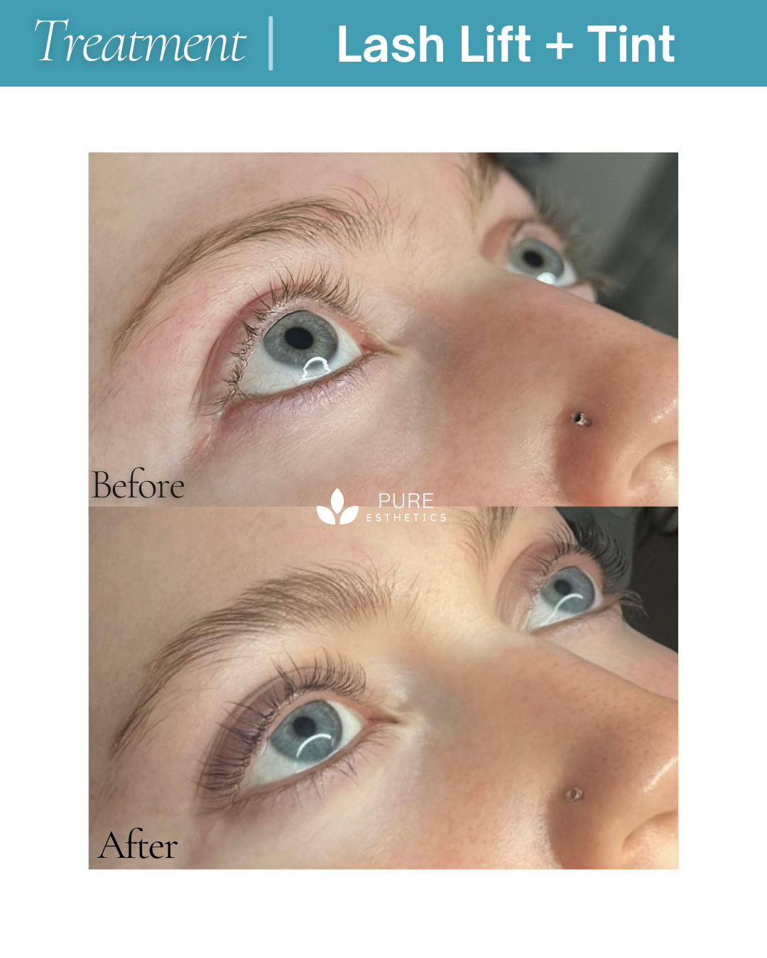Lash lift and tint